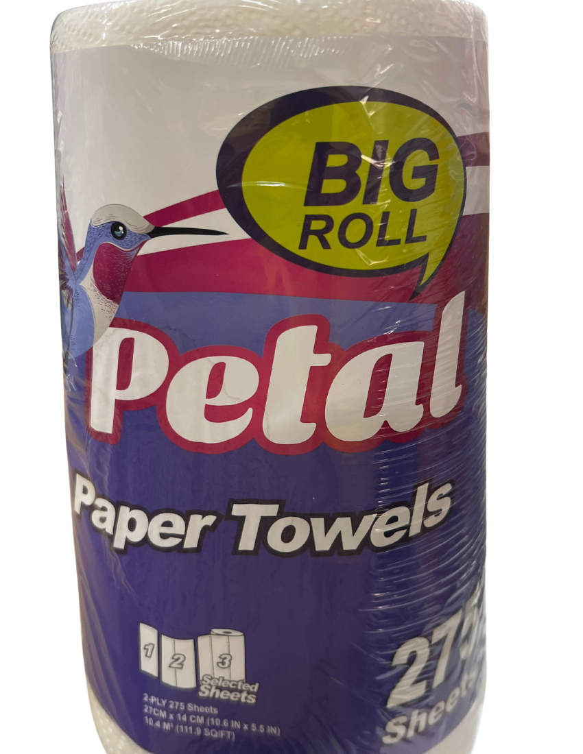 Petal - Paper Tower - BIG ROLL - 10.6" x 5.5" - 275 sheets/roll - 12 roll/case