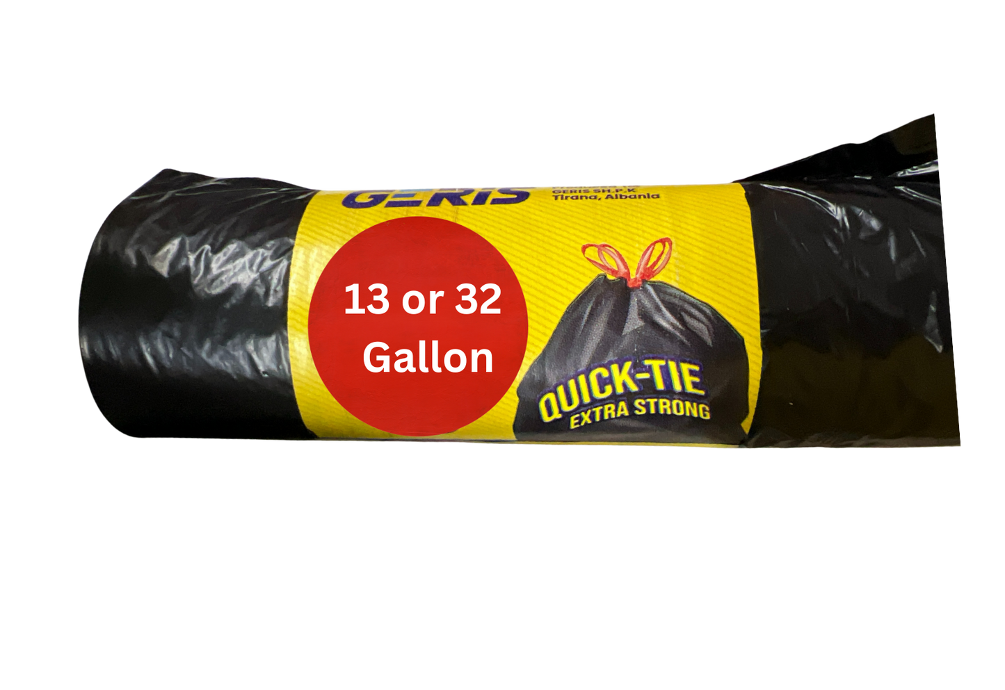 Black Garbage Bag - 13 Gallon - 10 bags/roll -10 rolls / case