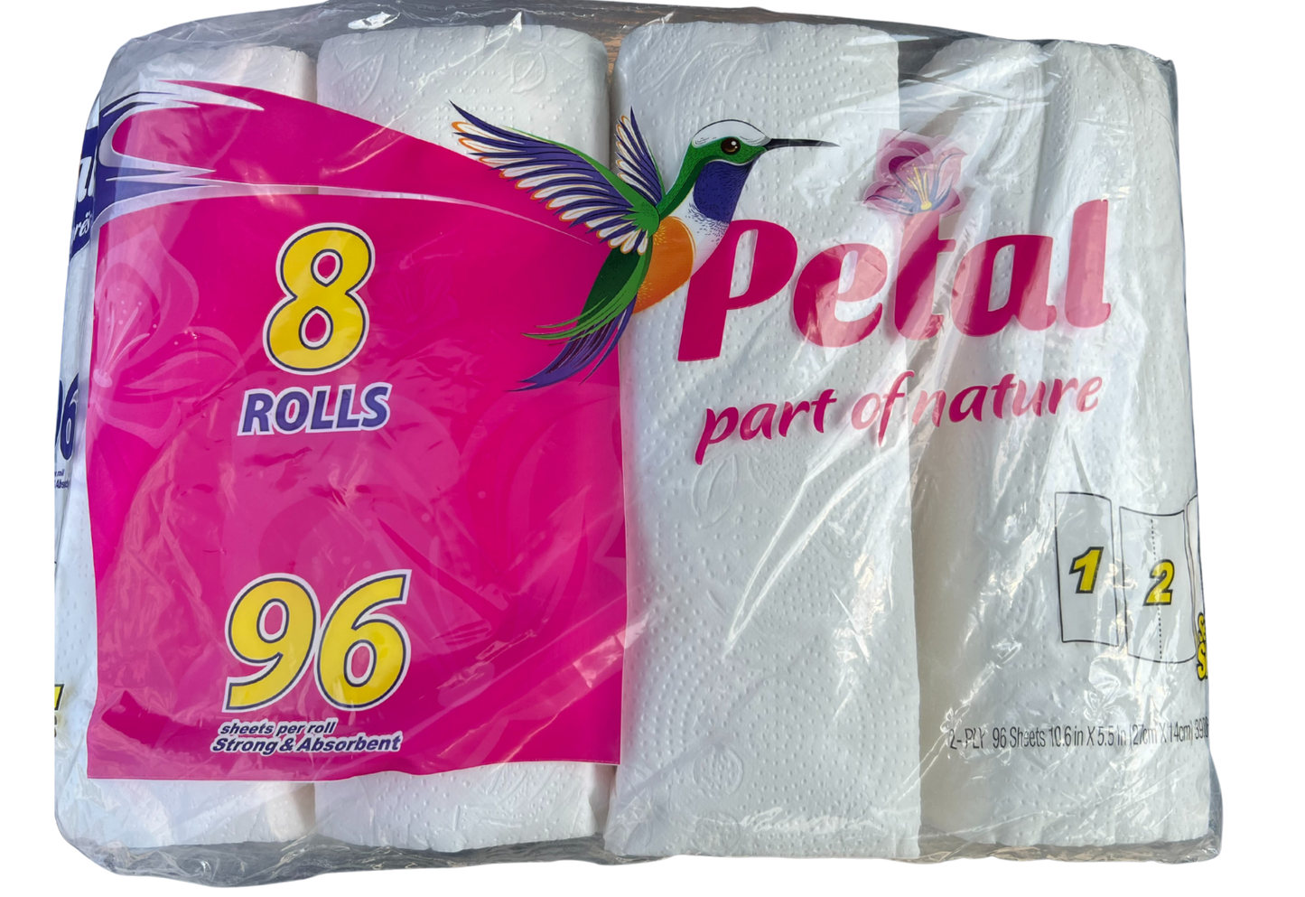 Petal - Paper Towel - Small Rolls - 10.6" x 5.5" - 96 sheets/roll - 8 rolls/pack - 4 Packs/Bundle