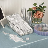 Faithful Supply Plastic Cutlery Packets - Heavy Duty Knife Fork Spoon Napkin Salt Pepper Sets - White Plastic Silverware - Individually Wrapped Kits - Bulk Utensil Set Disposable To Go (White 50, 125 250)