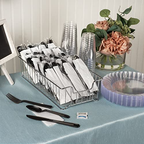 Plastic Cutlery Packets - 750 ct Individually Wrapped with Fork, Knife, Spoon and Salt/Pepper Packets