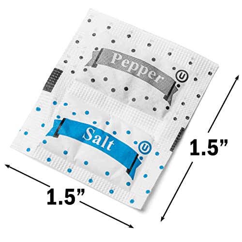 Plastic Cutlery Packets - 750 ct Individually Wrapped with Fork, Knife, Spoon and Salt/Pepper Packets
