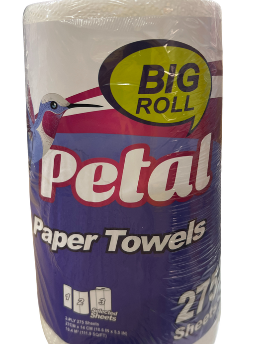 Petal - Paper Tower - BIG ROLL - 10.6" x 5.5" - 275 sheets/roll - 12 roll/case