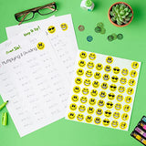 Faithful Supply Happy Face Stickers, Great Reward Smiley Stickers for Teachers & Parents, Yellow Happy Face Stickers Work with Teacher Charts for Classroom use, Fun Bulk Pack (1,120 Stickers per Pack)