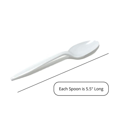 Faithful Supply 250 Individually Wrapped Spoons | Disposable Spoons Plastic  Bulk | Bulk Plastic Spoons Individually Wrapped | Disposable Flatware