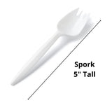 Faithful Supply 250/case Wrapped Plastic Spork Straw and Napkin - Great Cutlery Kit for Kids, Teachers and School